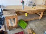 (3) work benches on wheels