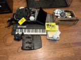 Race Game, keyboard, desk items, music items