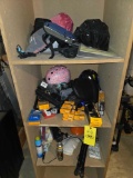 Bike accessories, tubes, helmets, basketball net, and more