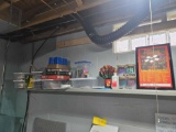 Contents of shelf, beads, thread, craft items