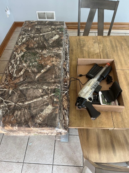 Airsoft Gun, AA Battery Chargers, 2 Ladder Stand Cushions