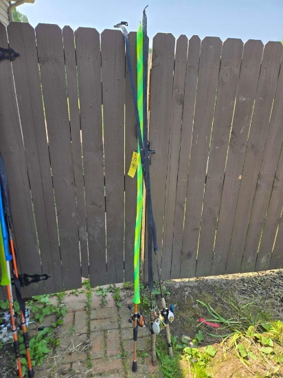 (3) Bait casting rods and reels