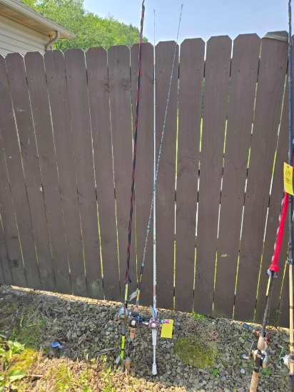 Krazy 3 bait casting rod and reel, Abu veritas rod, Lew Laser rod, Bass pro reel