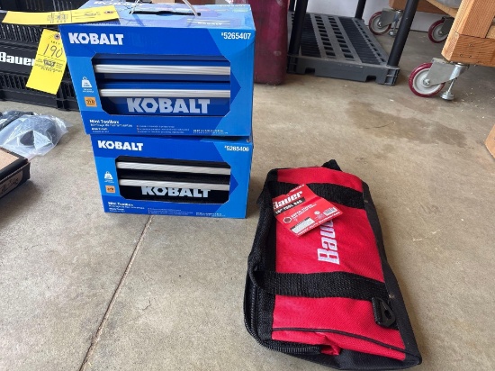 (2) Kobalt NIB Boxes, 16in Tool Bag