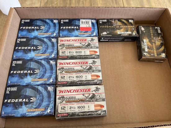 (9) Full Boxes 12ga Slugs