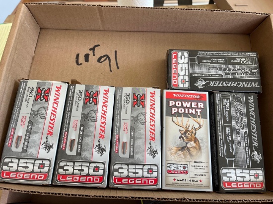 (6) Boxes 350 Legend Ammo