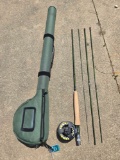 Orvis Clearwater 9ft 4wt Fly rod with Clearwater ladge arbor II and cabelas carry case