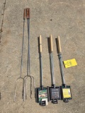Camp cookers, hot dog roasting sticks