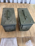 (2) Ammo Metal Cans