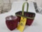 Longaberger 2011 Strawberry Spring Basket & Matching Strawberry Basket w/ Lid