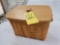 2000 Longaberger Newspaper Basket w/ Protector & Lid