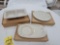 NIB Longaberger Pottery Woven Traditions Divided Dish, Soup & Sandwich Plate, & Egg Platter
