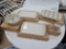 NIB Longaberger Pottery Woven Traditions Baking Sheets, Muffin Pans, Measuring Cups, & Fluted Cake
