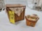 2002 Longaberger Large Sweetest Gift Sweetheart Basket & Small Matching Basket w/ Protectors,