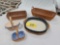 2004 Longaberger Collector's Club Tea Tray Basket w/ Liner, Protector, Insulated Hot Pad, & 4