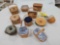 Box of (10) Small Longaberger Baskets w/ Lids, Protectors, & Accessories