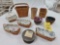 Box of (10) Small Longaberger Baskets w/ Lids, Protectors, & Accessories