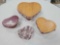 1999 Longaberger Love Letters Sweetheart Basket, Love Treasures Basket, & Tender Heart Basket