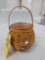 2001 Longaberger Pumpkin Patch Halloween Basket w/ Lid & Protector