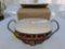 New 2010 Longaberger Halloween Treats Basket w/ Wrought Iron Stand, Lid, Liner, & Protector