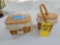 Longaberger 2002 Mother's Day Mom's Memories Basket & 2001 Mother's Day Blossoms Basket w/ Liners,