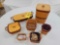 Longaberger 1995 Fathers Day Mini Waste Basket, 1997 Fathers Day Day Basket, & Small Basket