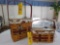 2008 Longaberger 2 Pc. Christmas Wrap It Up Basket Set w/ Liners, Lids, & Protectors