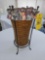 1985 Longaberger Umbrella Basket w/ Wrought Iron Umbrella Basket Stand