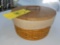 2005 Longaberger Round Hat Box w/ Liner, Lid, & Organizer Protectors