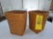 (2) Longaberger Square Baskets w/ Protectors - 1990 & 1991