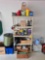 6 Ft. Plastic Shelving Unit & Contents - Lawn Care Items, Plastic Bins, & more