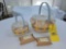 2008 Longaberger Spring Parade Large Easter Basket Set w/ Liners, Lids, & Protectors