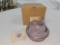 NIBs 2003 Longaberger Pottery Lavender Easter Bunny Dishes - 1 Large, 1 Small