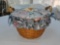 1993 Longaberger Wildflower Round Basket w/ Liner, Lid, & Protector
