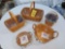1991 Longaberger Hostess Sunroom Basket, 1993 Button Basket, 1995 Darning Basket, & 2 Medium Sized