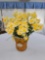 2008 Longaberger Daffodil Basket w/ Liner, Protector, & Artificial Daffodils