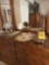 dresser items, two lamps