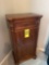 Large wooden jewelry cabinet full of costume jewelry - Necklaces, bracelets, earrings, rings