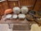 Assortment of Corning Ware Bakeware, Littonware, Skillets