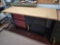 Metal Base Wood Top Workbench w/ Remaining Contents