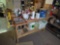 Wooden Workbench & Contents - Fire Extinguishers, Electronics, Hardware, & more