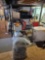6 Ft. Metal Shelving Unit & Contents - Salem Fine China Set, Towels, Rags, Cake Plate, & Pillows