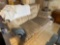 Couch with floor lamp