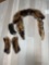 Vintage fur pelt and pelt pieces