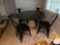 Marble Top Table with 4 Metal Chairs