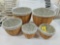 Longaberger 2004 5-Piece Stacking Flora Basket - Signed w/ Protectors