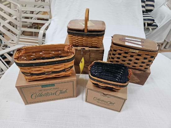 (4) Longaberger Collector's Club Renewal/Member Baskets