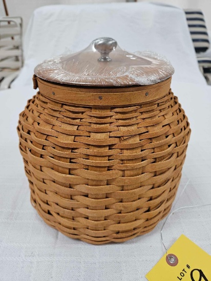 2005 Longaberger Cookie Jar Basket w/ Protector & Lids