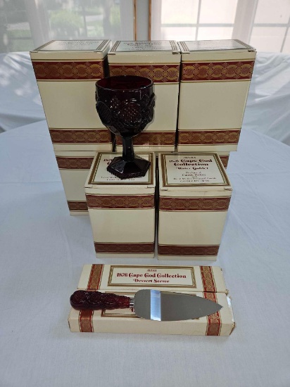 (8) Boxes of Avon 1876 Cape Cod Collection Water Goblet Perfumed Candleholders
