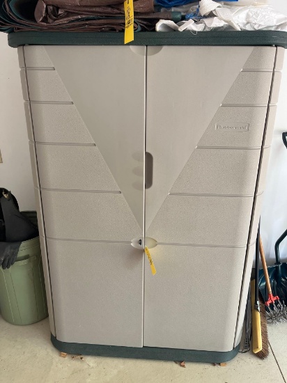 6 Ft. Rubbermaid Plastic Storage Cabinet - Contents Sold Separately